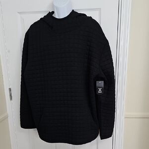Xersion Big&Tall Black Quilted Men's Sweater. M